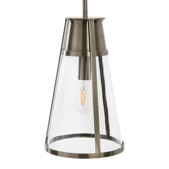 Hello Honey® Robert Stevenson Lighting Jaxon Metal & Seedy Glass Ceiling Light